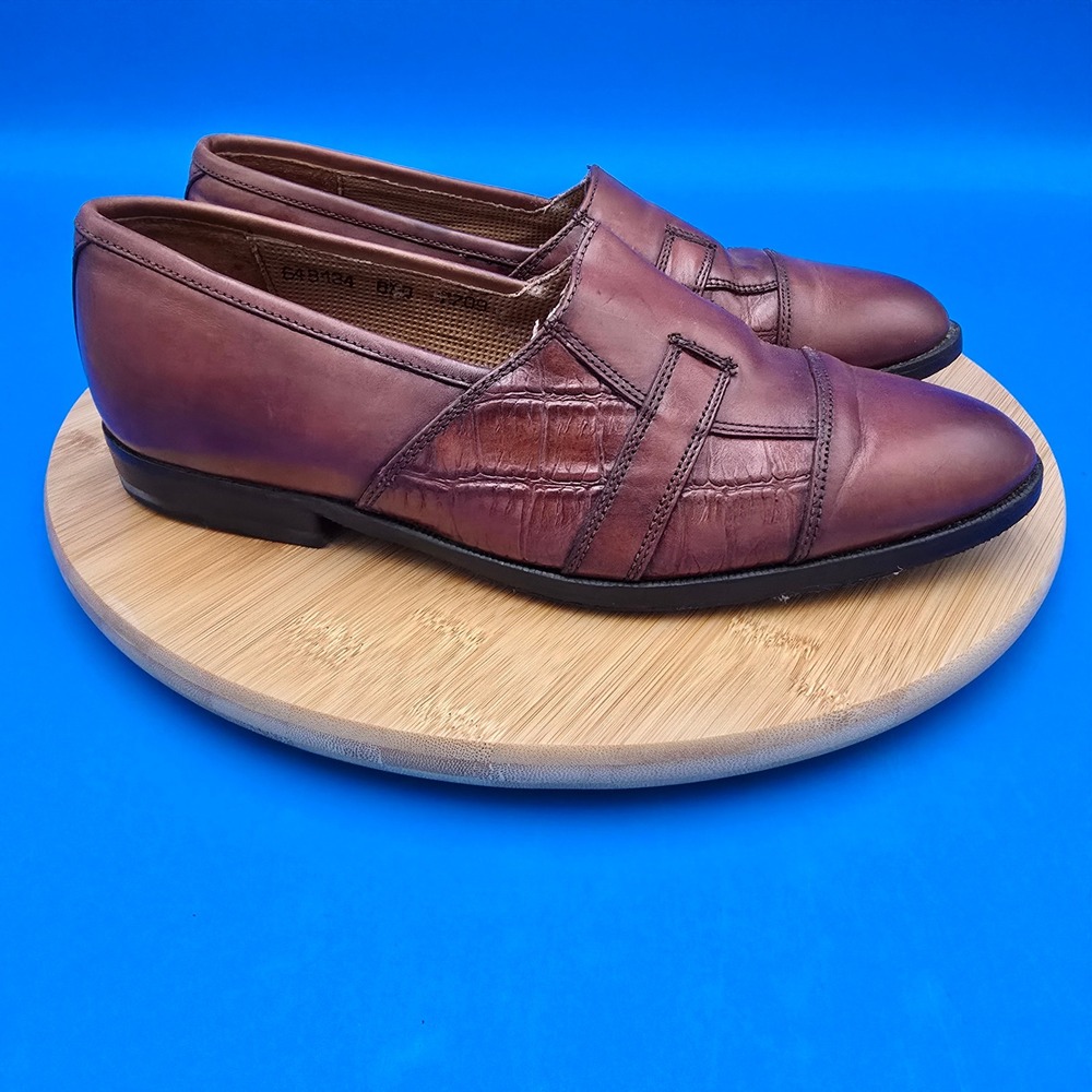 Giorgio Brutini Mens Brown Leather‎ Slip On Loafers Dress Shoes 8.5D